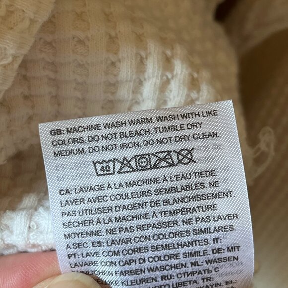 The North Face Women's XL White Waffle Knit Top Sweatshirt Mock Neck Long Sleeve - Picture 10 of 10